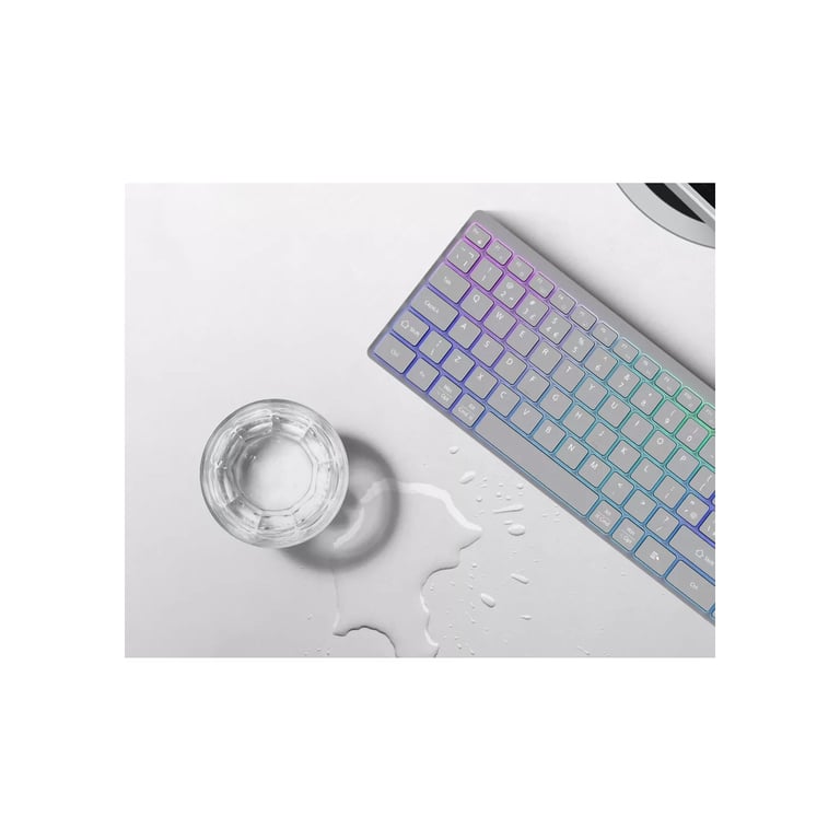 Клавіатура Canyon HKB-W11 Slim Dual Mode Wireless/Bluetooth RGB UA Grey (CNS-HBTK11G) - фото 6