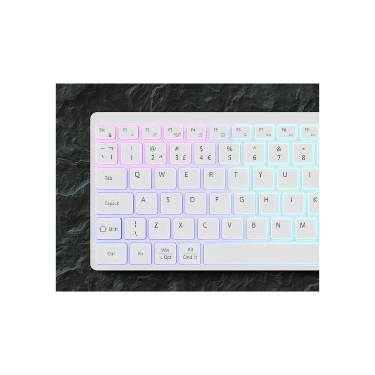 Клавіатура Canyon HKB-W11 Slim Dual Mode Wireless/Bluetooth RGB UA White (CNS-HBTK11W) - фото 6