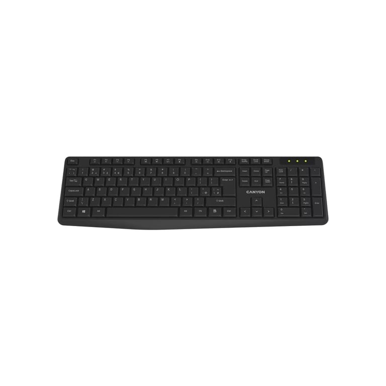 Клавіатура Canyon KB-W01 Water resistant Wireless UA Black (CNE-CKEYW01) - фото 1