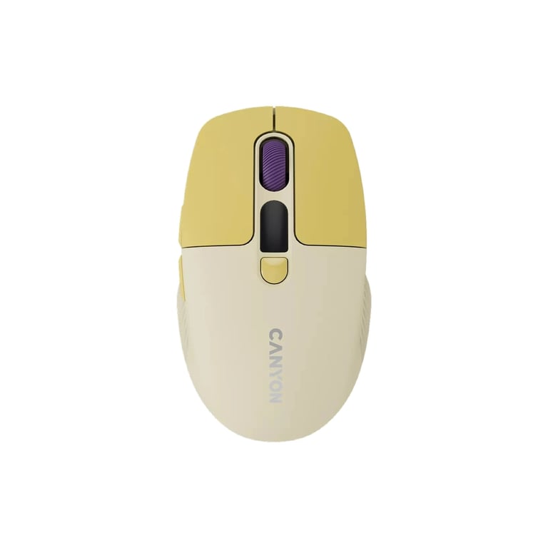 Мишка Canyon MW-26 LCD Silent Wireless/Bluetooth Yellow (CNS-CMSW26Y) - фото 1