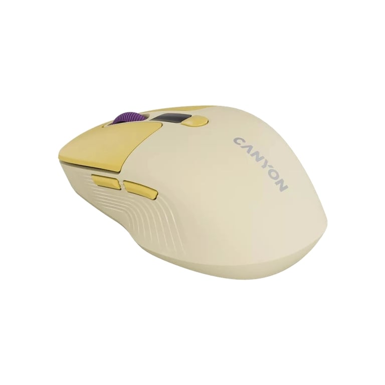 Мишка Canyon MW-26 LCD Silent Wireless/Bluetooth Yellow (CNS-CMSW26Y) - фото 4