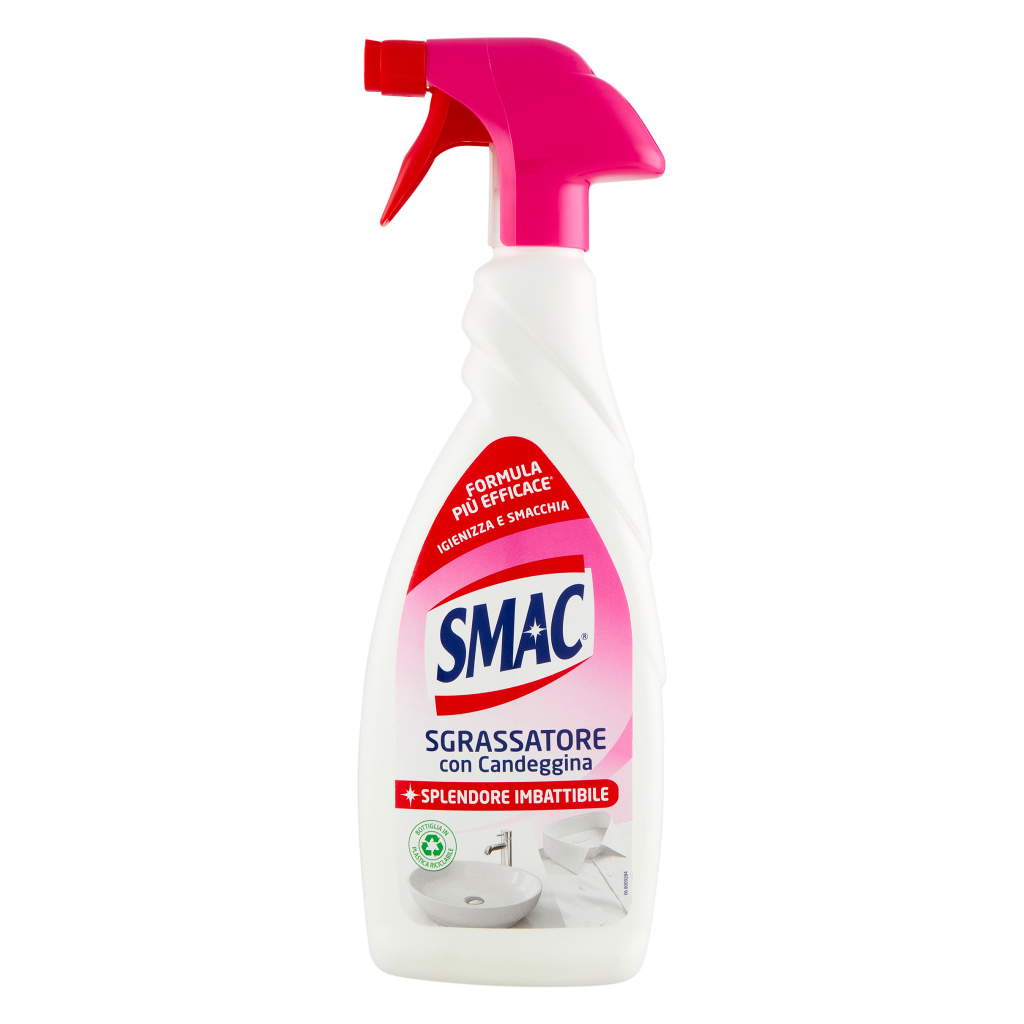 Спрей для чищення ванн Smac Sgrassatore Con Candeggina З відбілювальним ефектом 650 мл (8003650025982) - фото 1 Спрей для чищення ванн Smac Sgrassatore Con Candeggina З відбілювальним ефектом 650 мл (8003650025982) - фото 1