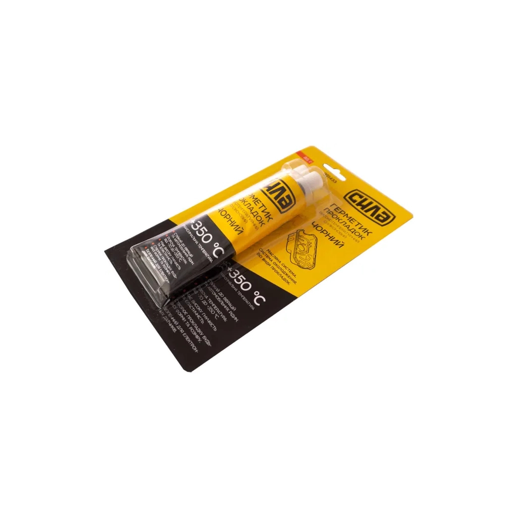 Герметик автомобільний СИЛА +350 °С чорний 85 г (951433) - фото 2 Герметик автомобільний СИЛА +350 °С чорний 85 г (951433) - фото 2