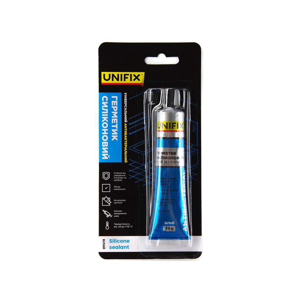 Герметик автомобільний Unifix універсальний (білий) тюбик 50 мл Герметик автомобільний Unifix універсальний (білий) тюбик 50 мл
