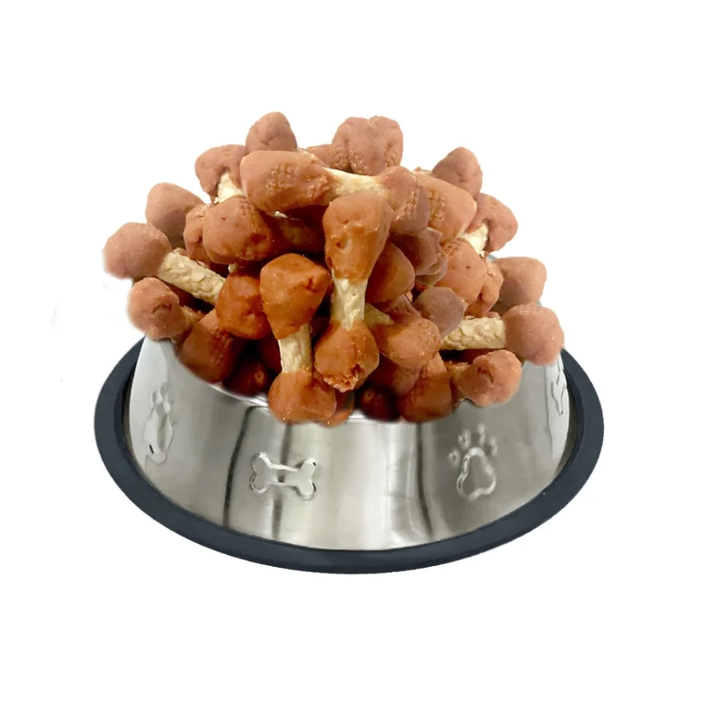 Ласощі для собак Lucky Star Гантельки з м'яcoм качки на пресованій кістці з сиром'ятної шкіри 6 см 85 г (4820111434121) - фото 1 Ласощі для собак Lucky Star Гантельки з м'яcoм качки на пресованій кістці з сиром'ятної шкіри 6 см 85 г (4820111434121) - фото 1