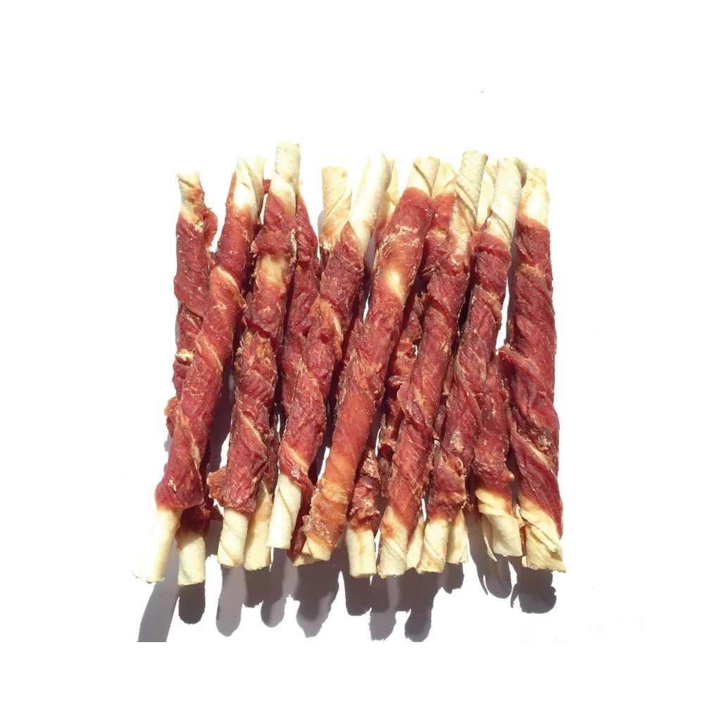 Ласощі для собак Lucky Star Качине в%27ялене м%27ясо на кальцінованій паличці 12.5 см 500 г (4820144201011)