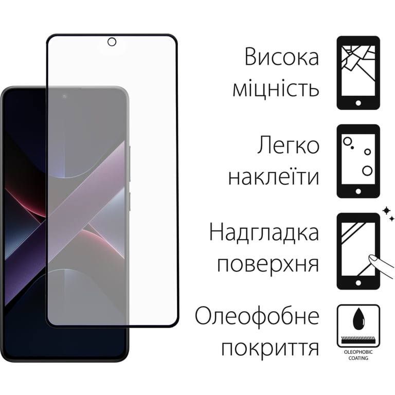 Скло захисне Dengos 2psc Kit Poco X7 Pro (DG-TG2P-71) - фото 2