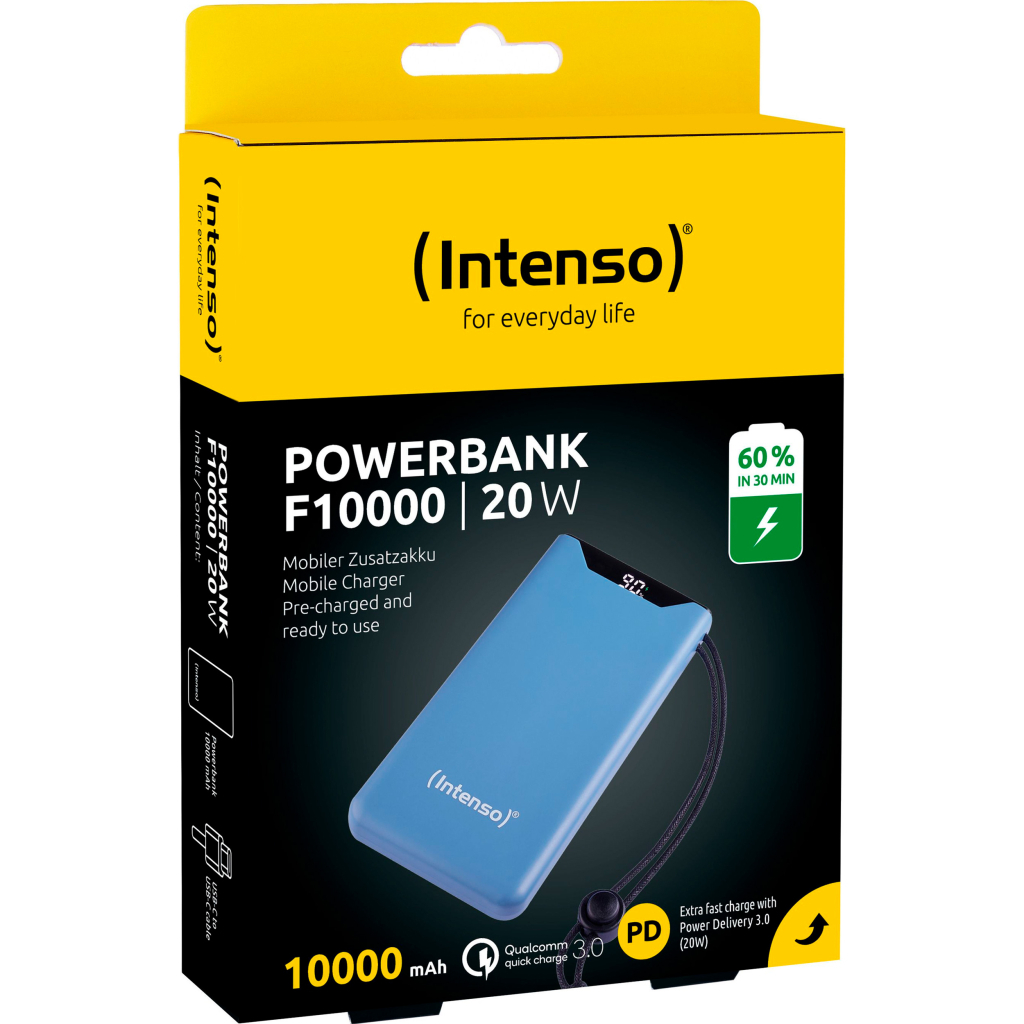 Батарея універсальна Intenso F10000 10000mAh QC/3.0 blue (7332035) - фото 5 Батарея універсальна Intenso F10000 10000mAh QC/3.0 blue (7332035) - фото 5