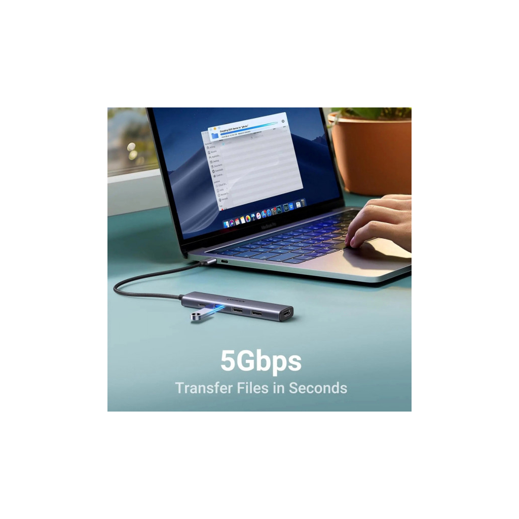 Порт-реплікатор UGREEN CM478 USB Type-C HDMI, USB/3.0, Type-C for charging PD/100W (15495) - фото 5 Порт-реплікатор UGREEN CM478 USB Type-C HDMI, USB/3.0, Type-C for charging PD/100W (15495) - фото 5