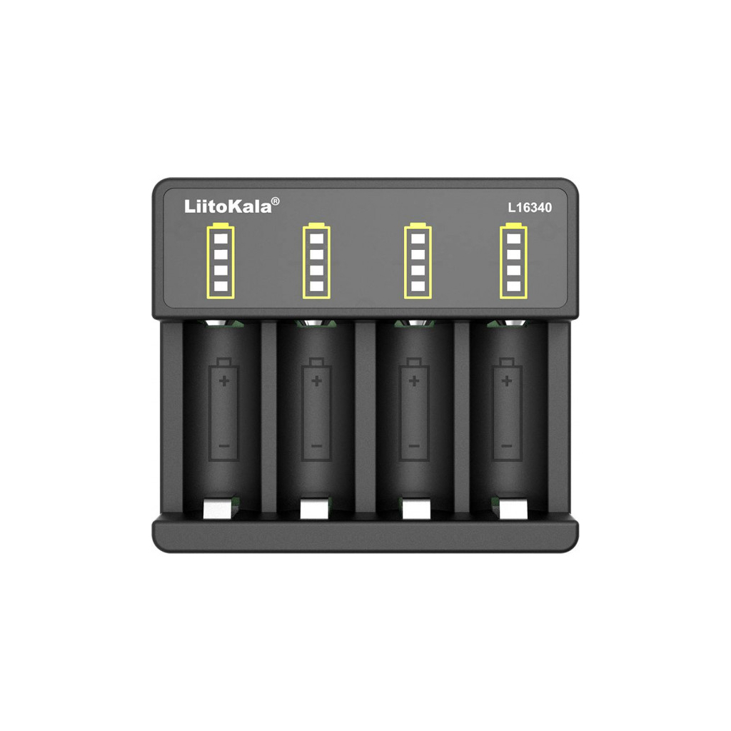 Зарядний пристрій для акумуляторів Liitokala 4 Slots, Li-ion, 16340, CR123A (Lii-L16340)