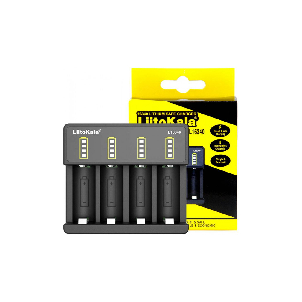 Зарядний пристрій для акумуляторів Liitokala 4 Slots, Li-ion, 16340, CR123A (Lii-L16340) - фото 6 Зарядний пристрій для акумуляторів Liitokala 4 Slots, Li-ion, 16340, CR123A (Lii-L16340) - фото 6
