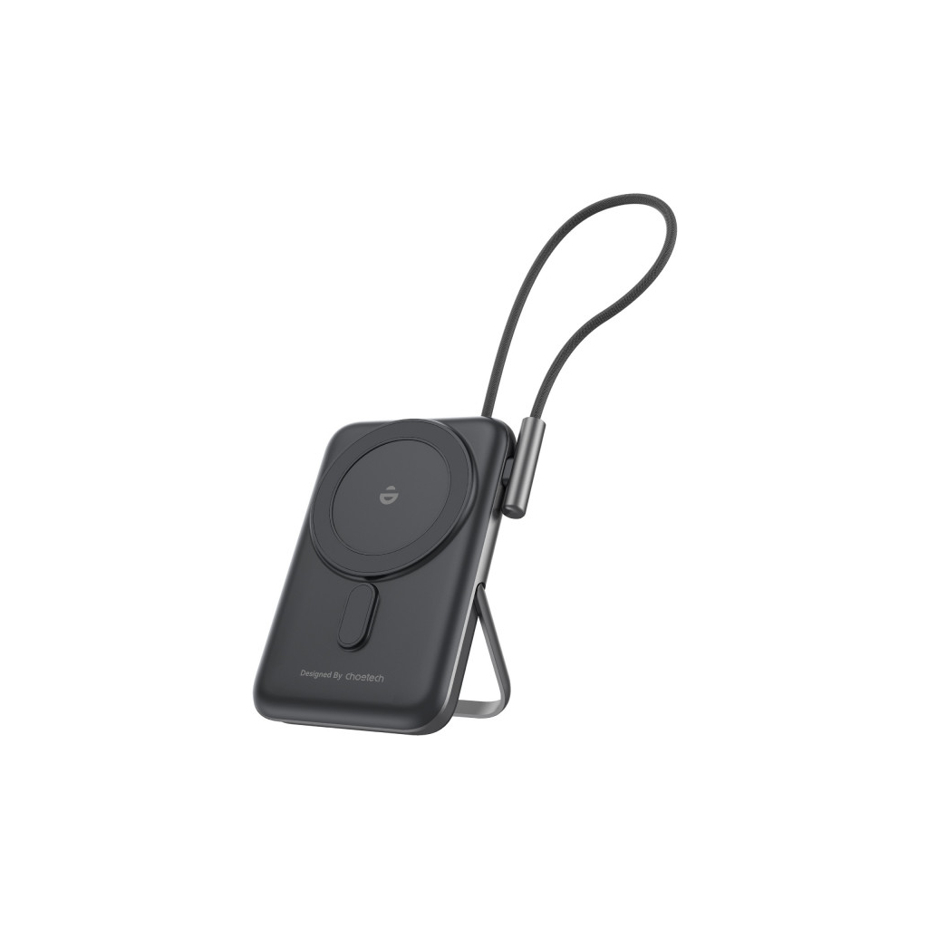 Батарея універсальна Choetech Magnetic Wireless 10000mAh 20W, PD, Qi-15W, USB-C In/Out, build-in cabel, Black (B735-CCBK) - фото 1 Батарея універсальна Choetech Magnetic Wireless 10000mAh 20W, PD, Qi-15W, USB-C In/Out, build-in cabel, Black (B735-CCBK) - фото 1