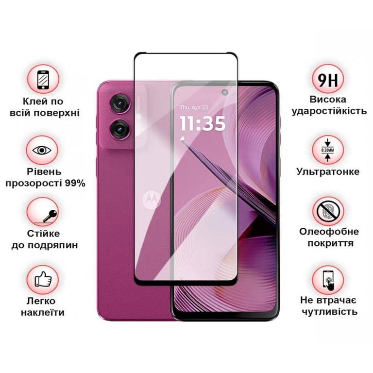 Скло захисне BeCover Motorola Moto G05 Black (713413) - фото 3
