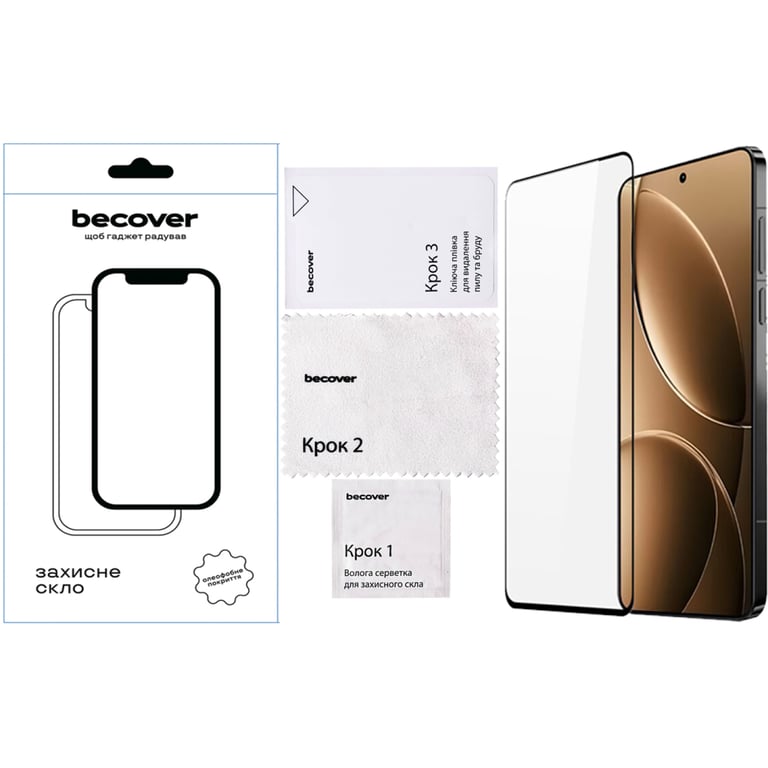 Скло захисне BeCover Poco F7 Pro Black (713416) - фото 4