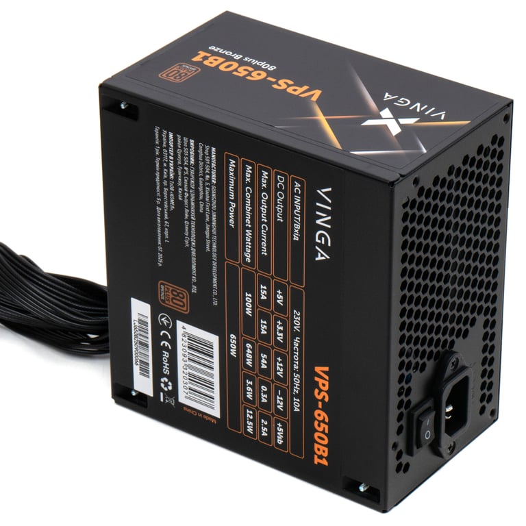 Блок живлення Vinga 650W (VPS-650B1) - фото 4