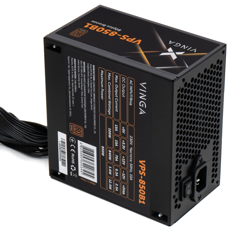 Блок живлення Vinga 850W (VPS-850B1) - фото 4