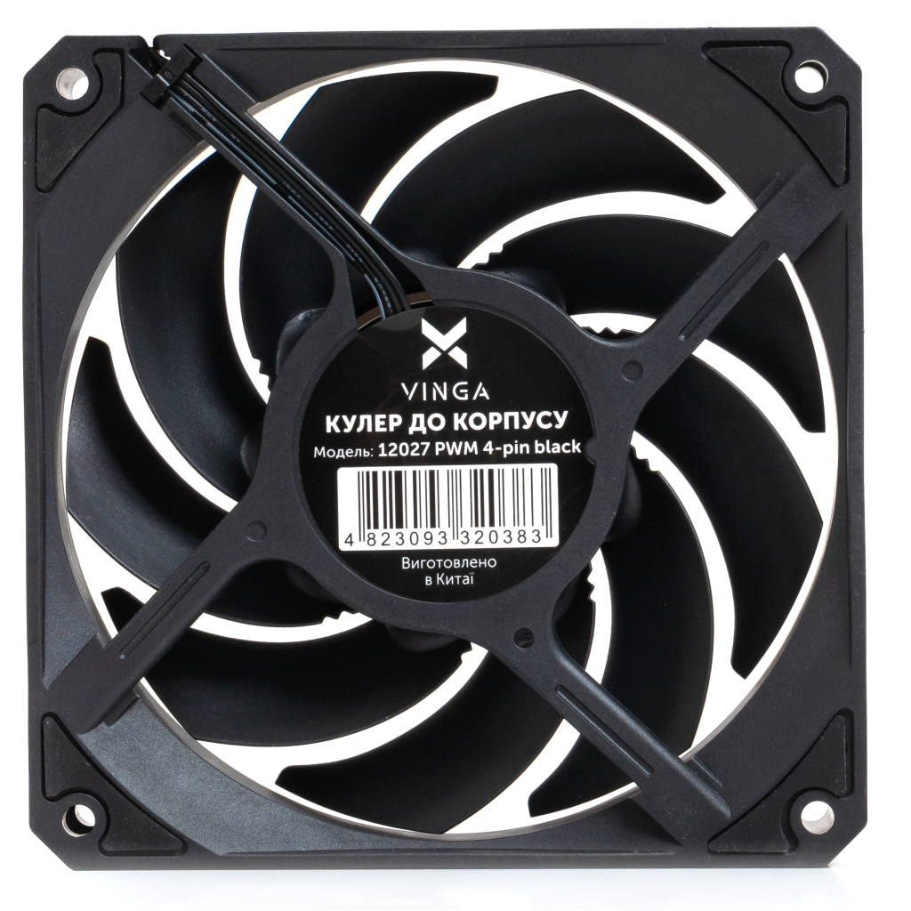 Кулер до корпусу Vinga 12027 PWM 4-pin black ОЕМ - фото 3 Кулер до корпусу Vinga 12027 PWM 4-pin black ОЕМ - фото 3