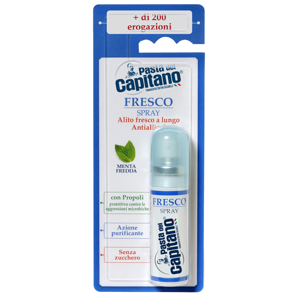 Спрей для ротової порожнини Pasta del Capitano Fresco Fresh Mouth Spray Mint Проти неприємного запаху З м%27ятою 15 мл (8002140033506) Спрей для ротової порожнини Pasta del Capitano Fresco Fresh Mouth Spray Mint Проти неприємного запаху З м%27ятою 15 мл (8002140033506)