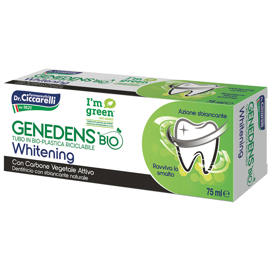 Зубна паста Dr. Ciccarelli Genedens Bio Whitening Toothpaste With Natural Carbon Відбілювальна 75 мл (8002140021305) - фото 1