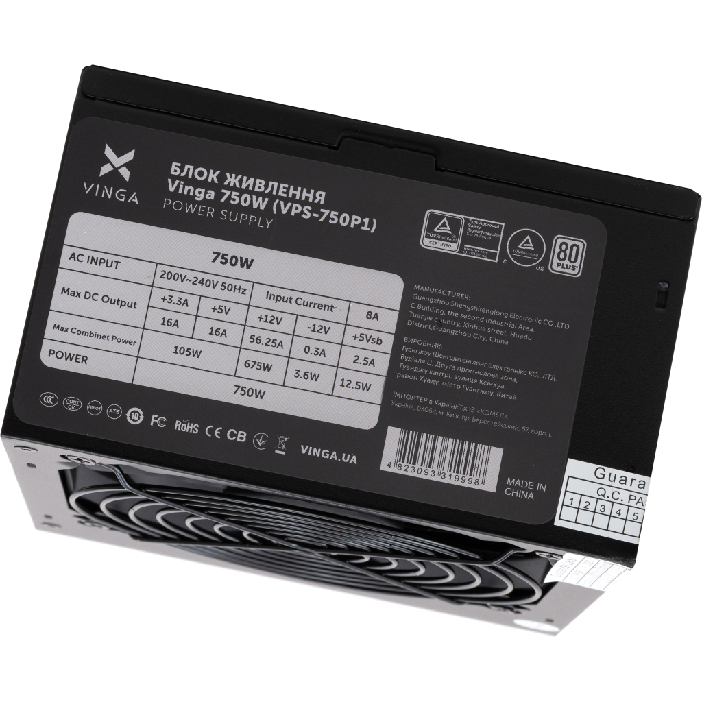 Блок живлення Vinga 750W (VPS-750P1) - фото 8 Блок живлення Vinga 750W (VPS-750P1) - фото 8