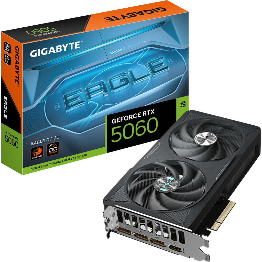 Відеокарта GIGABYTE GeForce RTX5060 8Gb EAGLE OC (GV-N5060EAGLE OC-8GD) - фото 10 Відеокарта GIGABYTE GeForce RTX5060 8Gb EAGLE OC (GV-N5060EAGLE OC-8GD) - фото 10