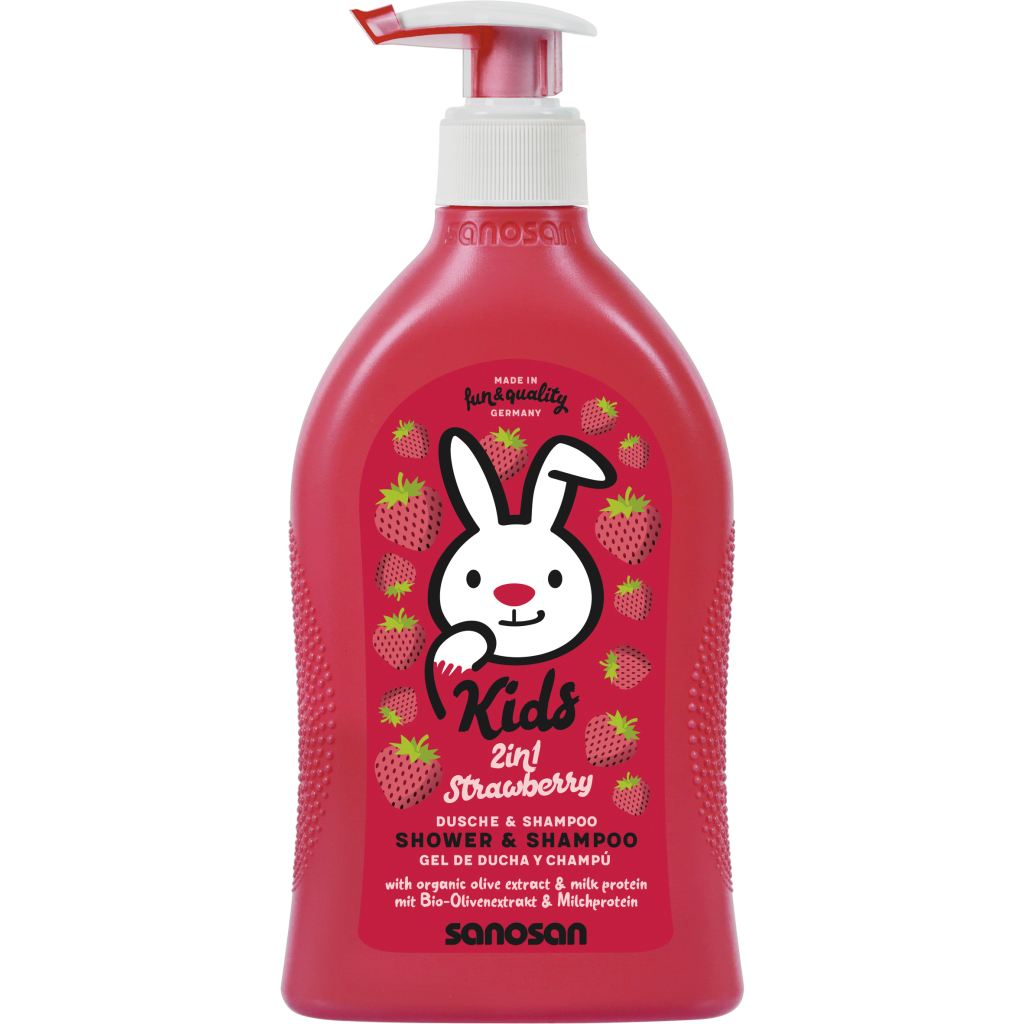 Дитячий шампунь Sanosan Kids з ароматом полуниці 400 мл (4003583212880) Дитячий шампунь Sanosan Kids з ароматом полуниці 400 мл (4003583212880)