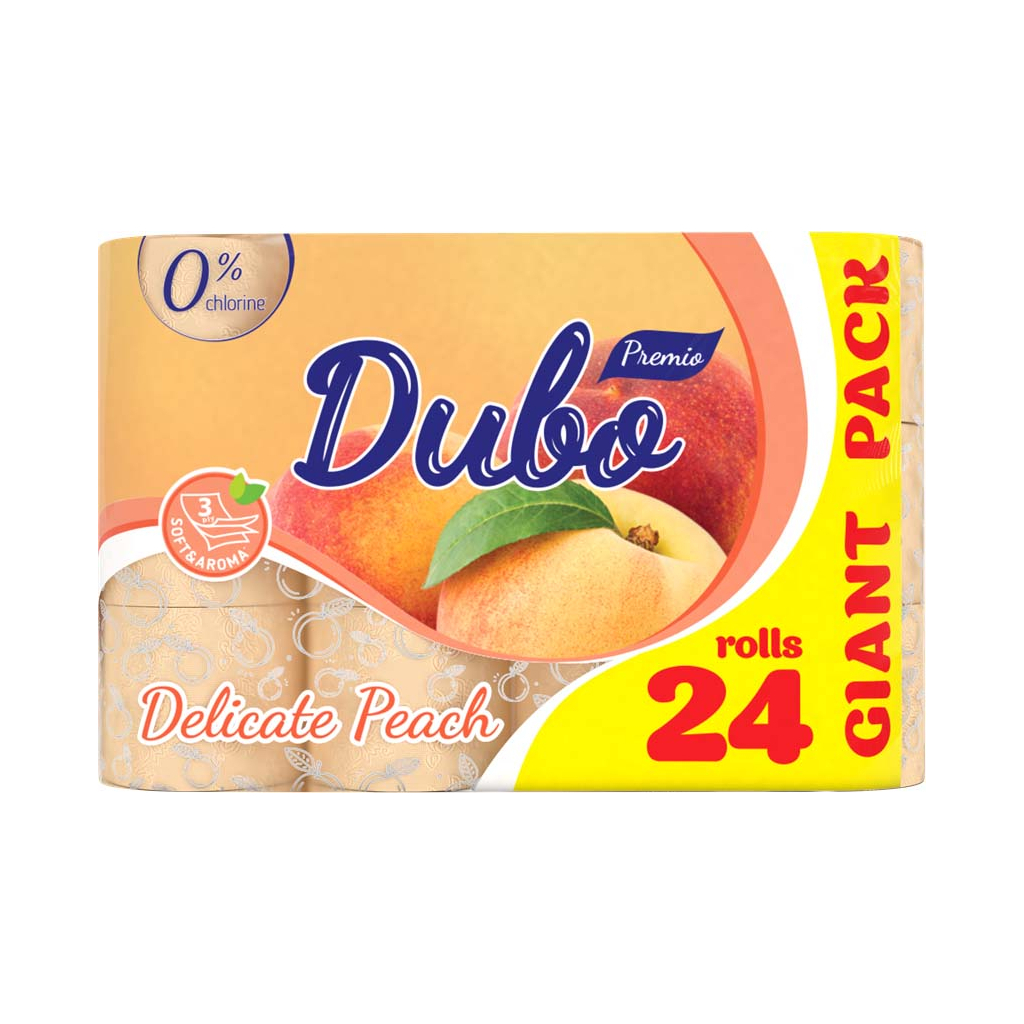 Туалетний папір Диво Premio Delicate Peach 3 шари 24 рулони (4820003837719) - фото 1 Туалетний папір Диво Premio Delicate Peach 3 шари 24 рулони (4820003837719) - фото 1
