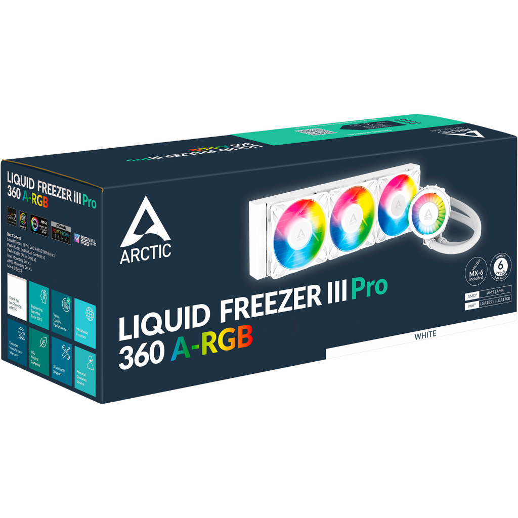 Система рідинного охолодження Arctic Freezer III Pro 360 A-RGB (ACFRE00188A) - фото 6 Система рідинного охолодження Arctic Freezer III Pro 360 A-RGB (ACFRE00188A) - фото 6