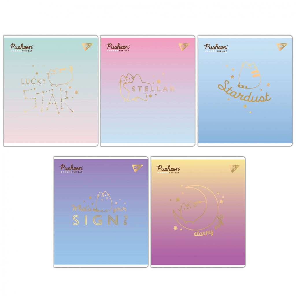 Зошит Yes Goldstar Pusheen А5 12 аркушів клітинка (767493) - фото 1 Зошит Yes Goldstar Pusheen А5 12 аркушів клітинка (767493) - фото 1