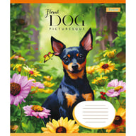 Зошит 1 вересня Floral dog А5 12 аркушів лінія (766943) - фото 2