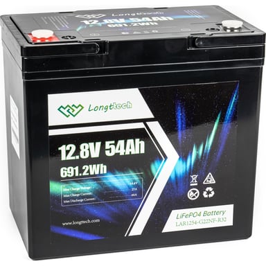 Батарея LiFePo4 Longttech 12.8V - 54Ah (LAR1254-G22NF-R32) - фото 1