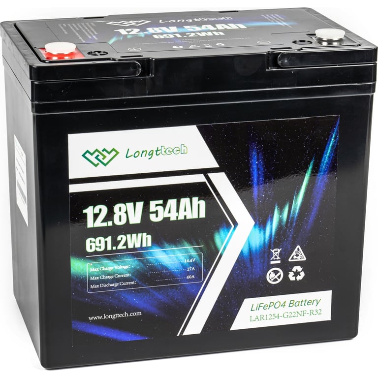 Батарея LiFePo4 Longttech 12.8V - 54Ah (LAR1254-G22NF-R32) - фото 1