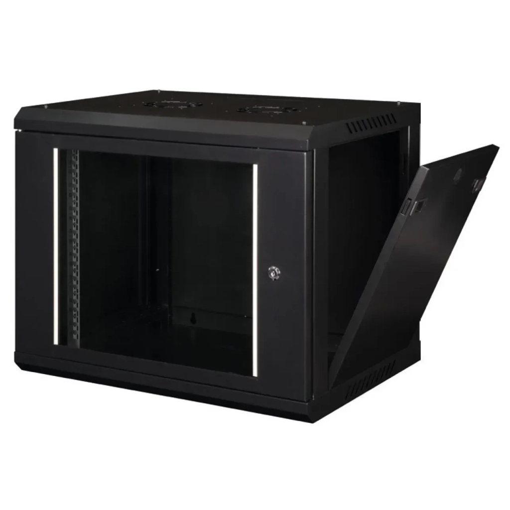 Шафа настінна Hypernet 6U 19" 600x450 ProLine (PL-WMNC-6U-BLACK) - фото 2 Шафа настінна Hypernet 6U 19" 600x450 ProLine (PL-WMNC-6U-BLACK) - фото 2