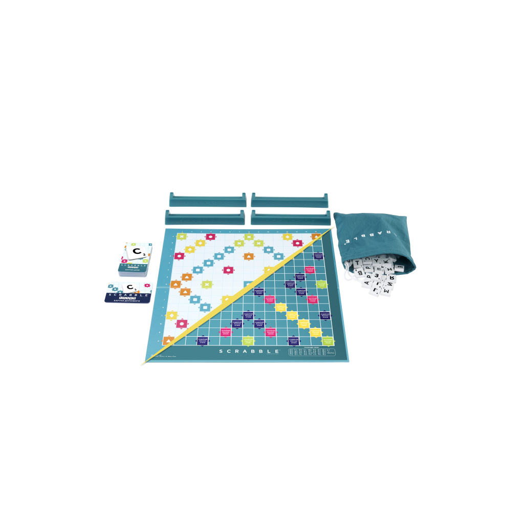 Настільна гра Scrabble Скрабл Оригінал українською (HXW21) - фото 2 Настільна гра Scrabble Скрабл Оригінал українською (HXW21) - фото 2