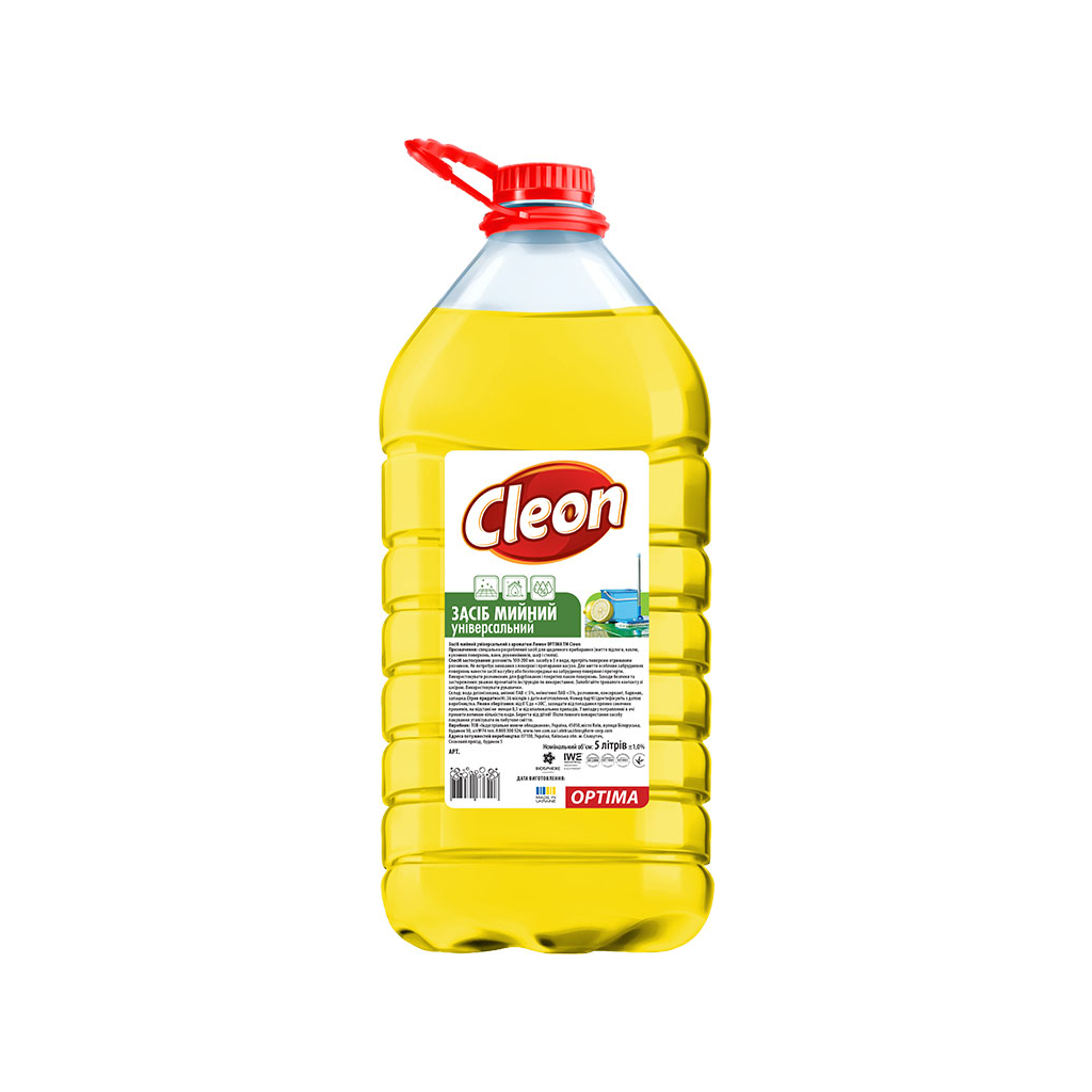Засіб для ручного миття посуду Cleon Лимон 5 л (4820289450176) - фото 1 Засіб для ручного миття посуду Cleon Лимон 5 л (4820289450176) - фото 1