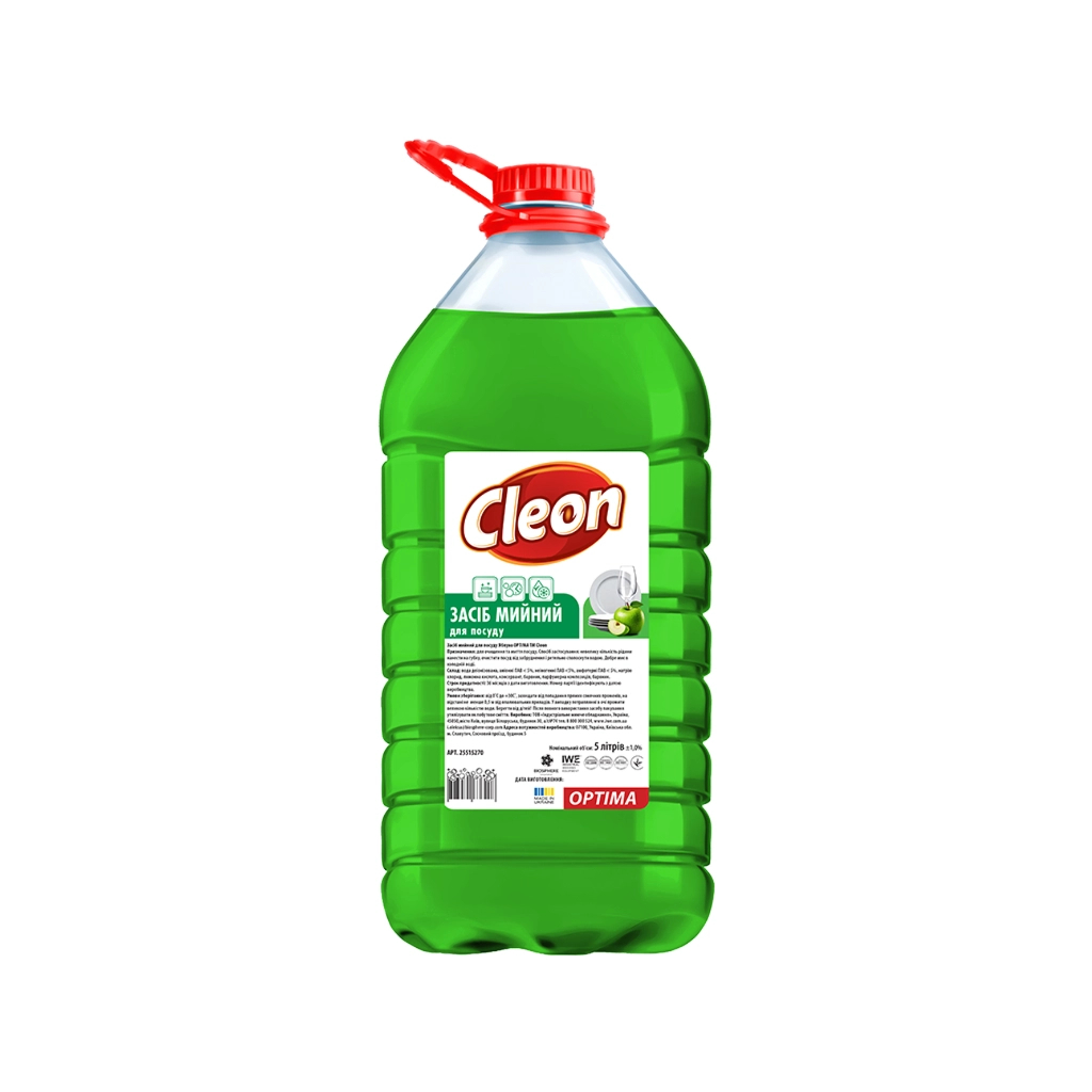 Засіб для ручного миття посуду Cleon Яблуко 5 л (4820289450206) Засіб для ручного миття посуду Cleon Яблуко 5 л (4820289450206)