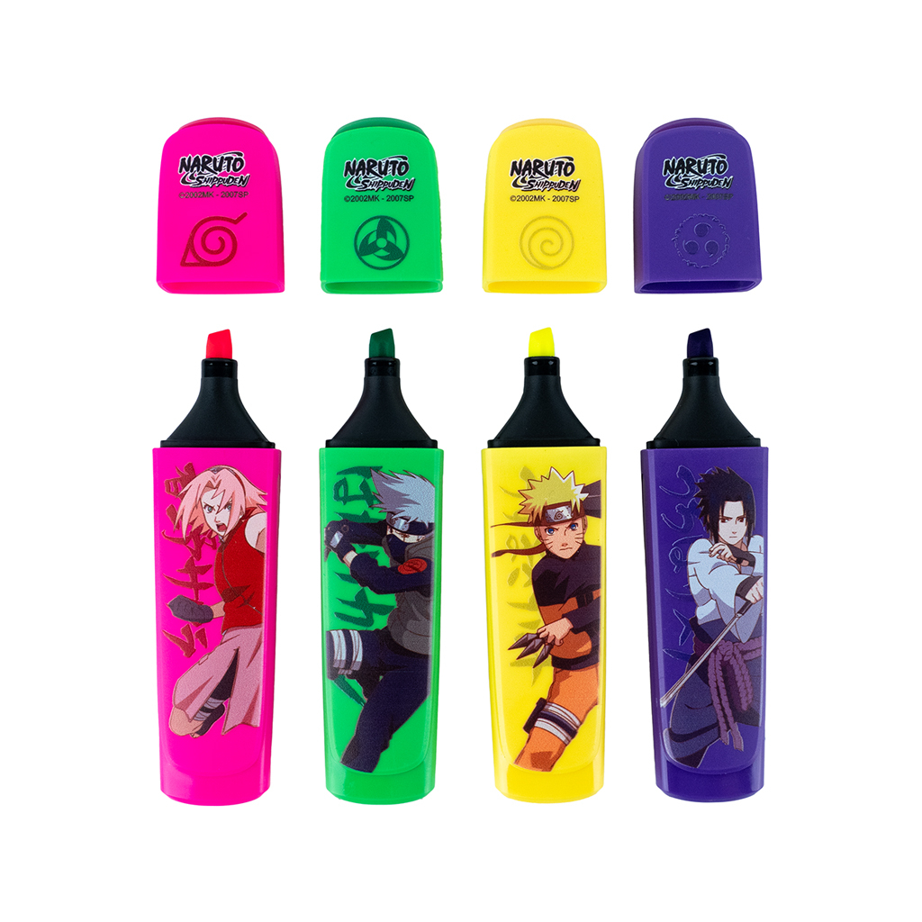 Набір маркерів Kite Highlighter Naruto, набір з 4-х кольорів (NR24-444) - фото 3 Набір маркерів Kite Highlighter Naruto, набір з 4-х кольорів (NR24-444) - фото 3