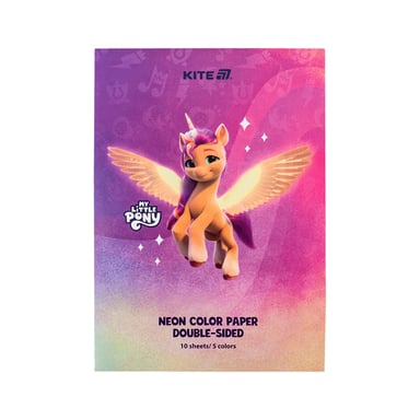 Кольоровий папір Kite А4 неоновий My Little Pony (10 аркушів/ 5 кольорів) (LP24-252) - фото 1