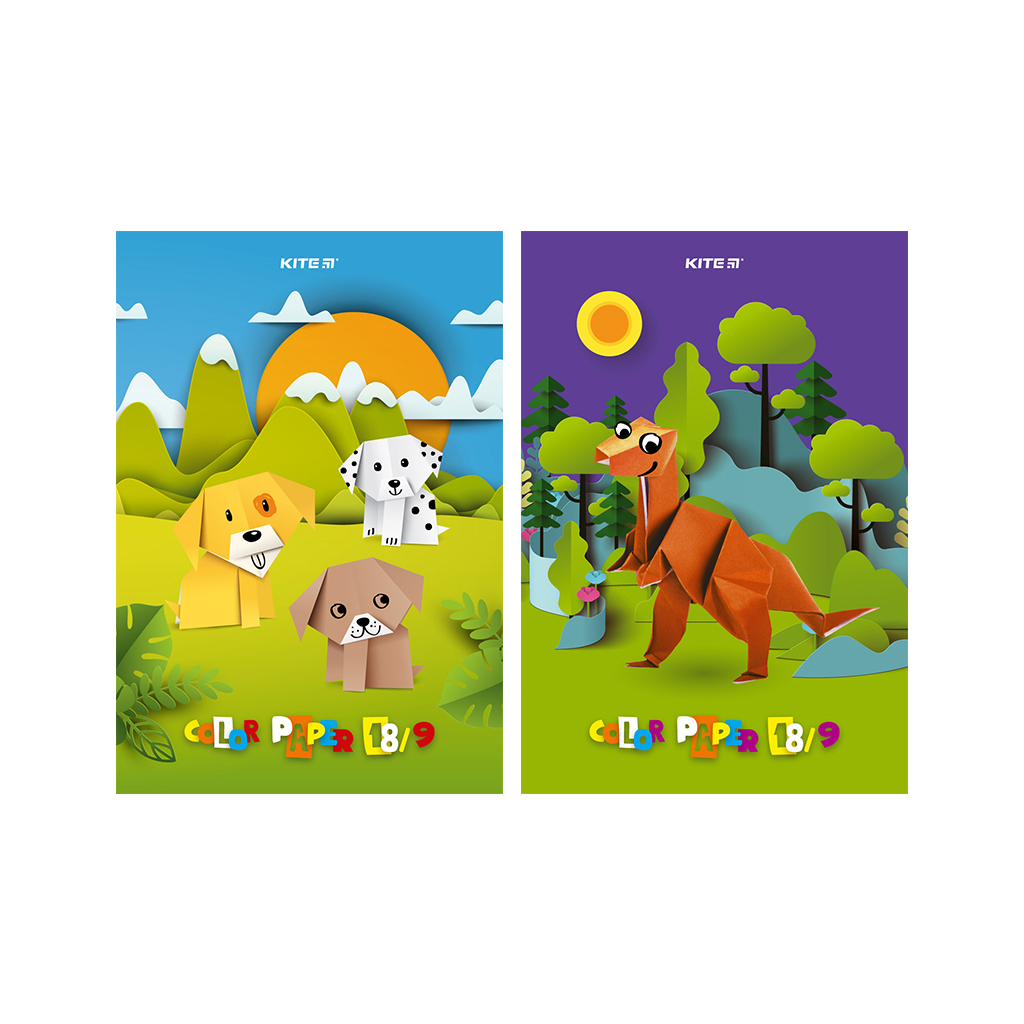 Кольоровий папір Kite А4 односторонній (18 аркушів/ 9 кольорів) в асортименті (K23-1250) - фото 1 Кольоровий папір Kite А4 односторонній (18 аркушів/ 9 кольорів) в асортименті (K23-1250) - фото 1