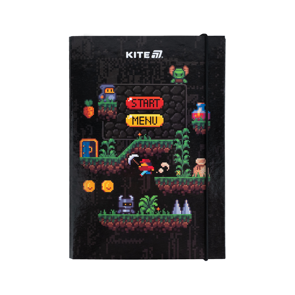 Папка для зошитів Kite В5 на гумці Pixel Game (K25-210-2) - фото 2 Папка для зошитів Kite В5 на гумці Pixel Game (K25-210-2) - фото 2