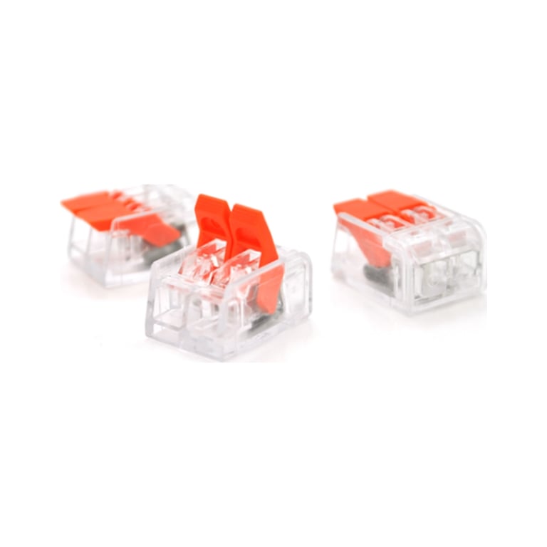 З’єднувач кабелю 2-pin аналог WAGO K221-412, 10штпак Voltronic (K221-412/10)