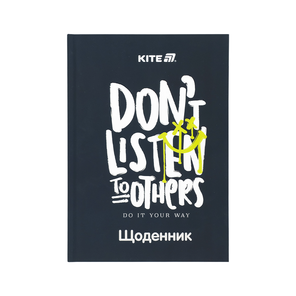 Щоденник шкільний Kite Don%27t listen, тверда обкладинка (K25-262-7) Щоденник шкільний Kite Don%27t listen, тверда обкладинка (K25-262-7)