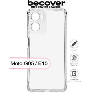 Чохол до мобільного телефона BeCover Anti-Shock Motorola Moto G05 / E15 Clear (713470) - фото 1