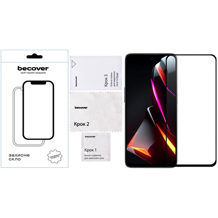 Скло захисне BeCover Nubia V70 Design Black (713455) - фото 3