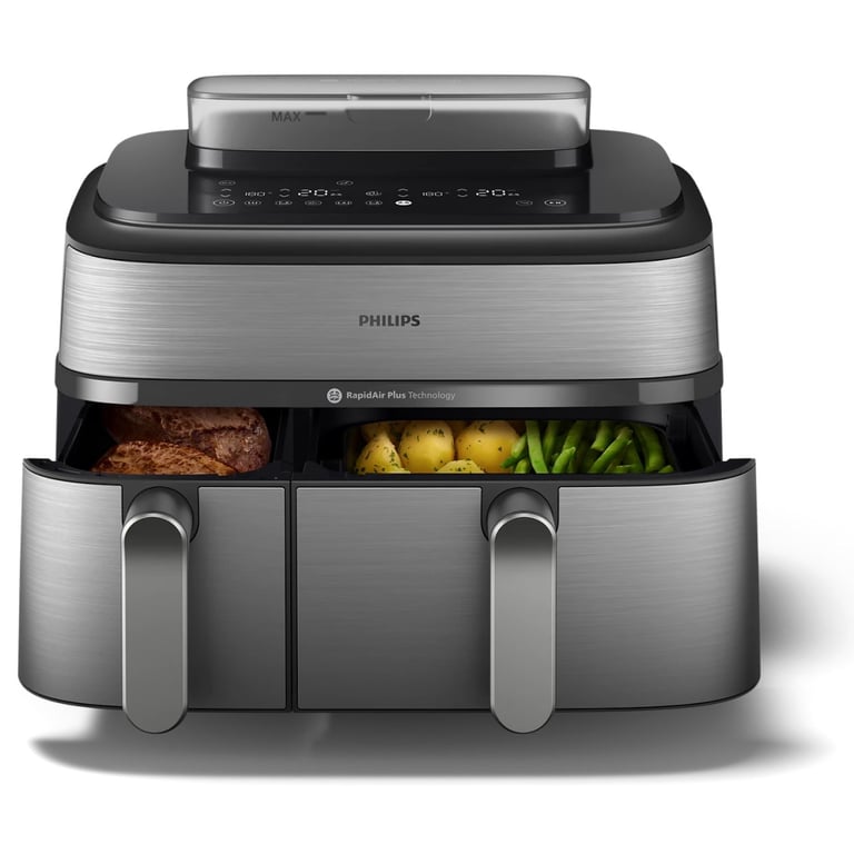 Мультипіч Philips Dual Basket Airfryer 5000 Series (NA555/00) - фото 3