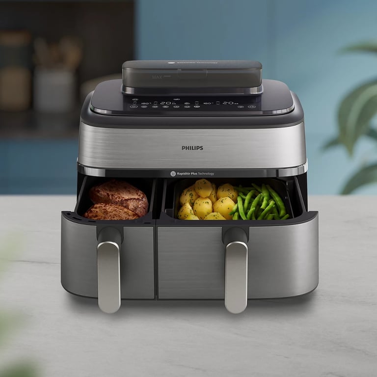 Мультипіч Philips Dual Basket Airfryer 5000 Series (NA555/00) - фото 6