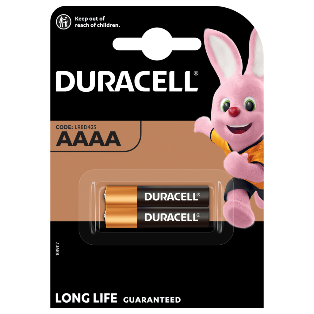 Батарейка AAAA спеціальна лужна LR8D425 1,5V, 2 шт. в упаковці Duracell (5007466) - фото 2 Батарейка AAAA спеціальна лужна LR8D425 1,5V, 2 шт. в упаковці Duracell (5007466) - фото 2