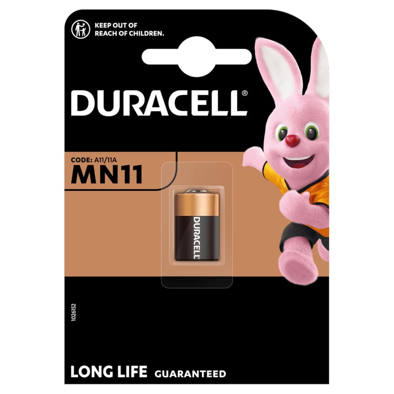 Батарейка MN11 6V спеціальна лужна, A11 / 11A, 1 шт. в упаковці Duracell (5007387) - фото 1