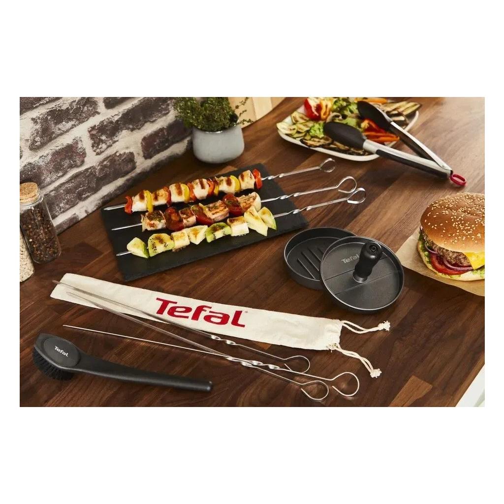 Аксесуар для барбекю Tefal K1851134 Прес для бургерів - фото 3 Аксесуар для барбекю Tefal K1851134 Прес для бургерів - фото 3