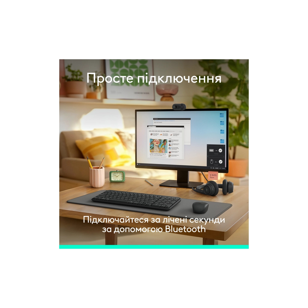 Клавіатура Logitech K250 Bluetooth UA Graphite (920-013822) - фото 2 Клавіатура Logitech K250 Bluetooth UA Graphite (920-013822) - фото 2